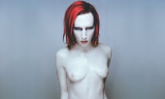 Detail of a shot taken for the cover of Manson's album Mechanical Animals, 1998.