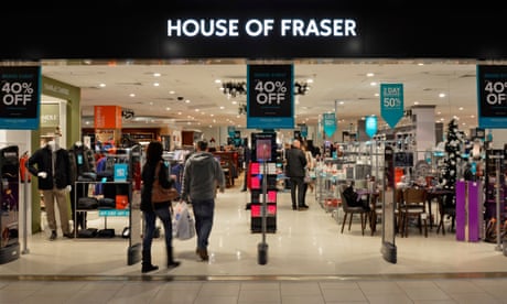 House of Fraser department store in shopping mall