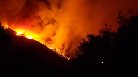 Pyrotechnic device at gender-reveal party causes California wildfire – video 