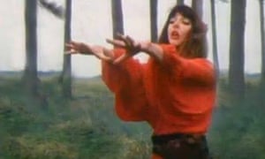 Kate Bush singing “Wuthering Heights”.