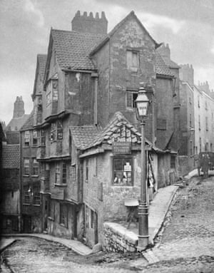 The junction of Steep Street and Trenchard Street, Bristol 1866
