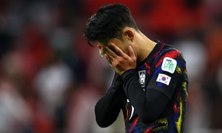 Devastation for Son Heung-min after South Korea lose their Asian Cup semi-final in February.