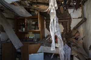 Interior of a bombed-out home
