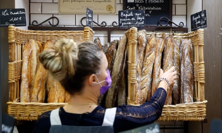 Baguettes in a Paris bakery