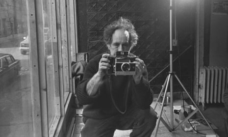 Robert Frank photographed by Allen Ginsberg at his house in Bleeker Street, New York. 