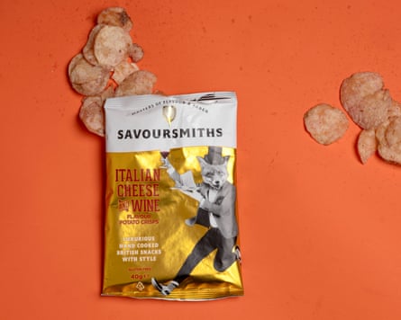 Savoursmiths’ Italian cheese and wine flavoured crisps.