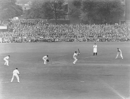 Arthur Richardson of Australia bats in the fifth Test of the Ashes series at The Oval.