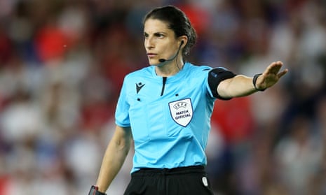 Riem Hussein leads a German team of referees tonight at Wembley