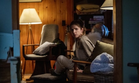 Flinches at every ping from her phone … Anna Kendrick in Alice, Darling.  