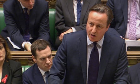 David Cameron makes the case for airstrikes in the House of Commons