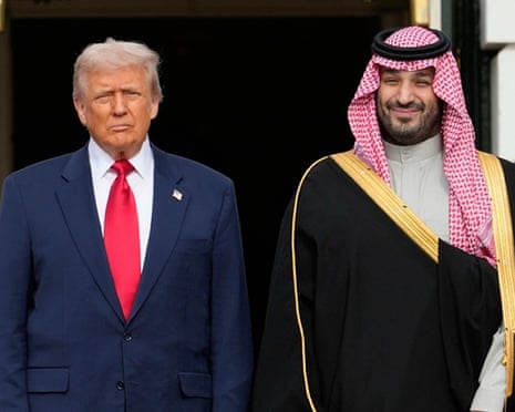 Donald Trump,Mohammed bin SalmanFILE - President Donald Trump stands with Saudi Arabia's Crown Prince Mohammed bin Salman on his visit to the White House, Nov. 18, 2025, in Washington. (AP Photo/Mark Schiefelbein, File)