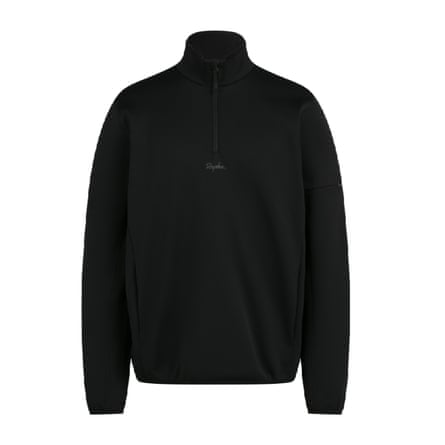 A black half zip fleece