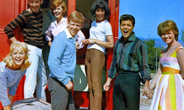 Una Stubbs, centre, with Cliff Richard, second from right, in Summer Holiday, 1963.