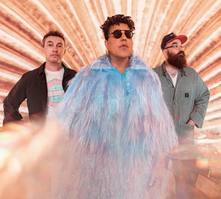 The band – Zac Cockrell and Heath Fogg either side of the singer, Brittany Howard – pose for a picture