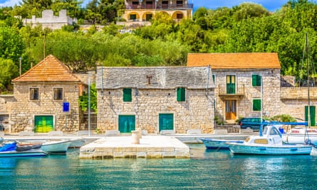 Mediterranean scenery on Island Solta, Croatia.