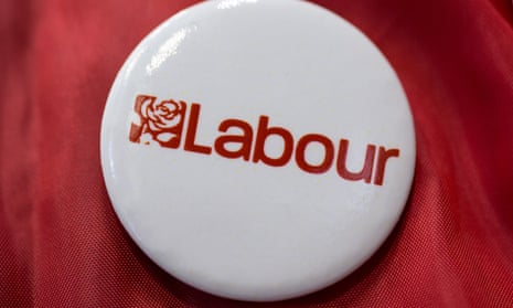 A Labour party badge.