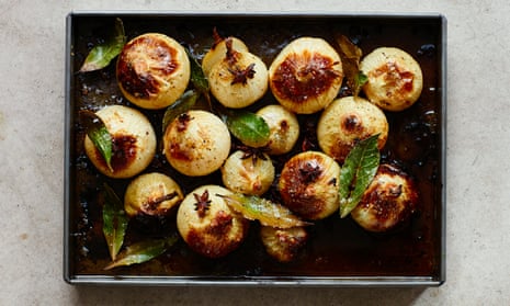 Star anise and brown butter baked onions: just add buttered noodles or pasta.