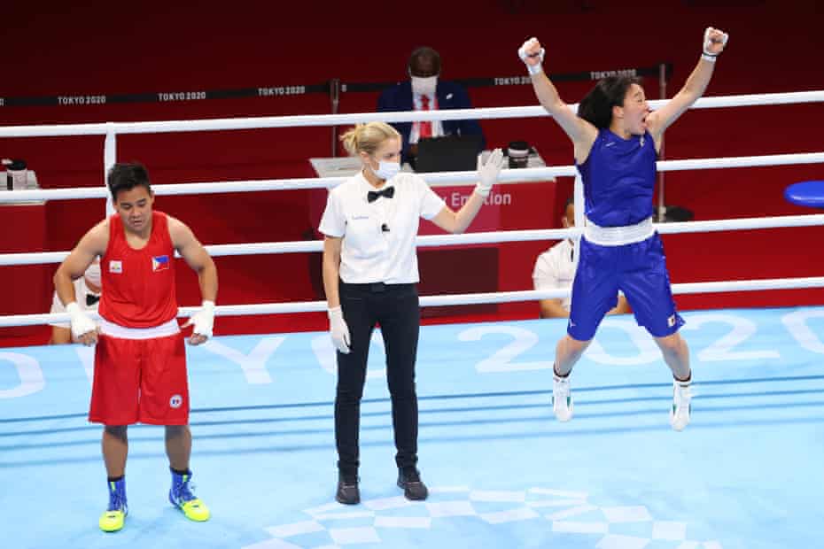 Sena Irie finds out she’s won gold.