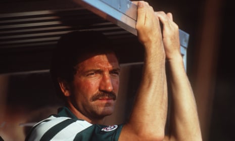 Liverpool manager Graeme Souness watches his team from the bench in 1991.