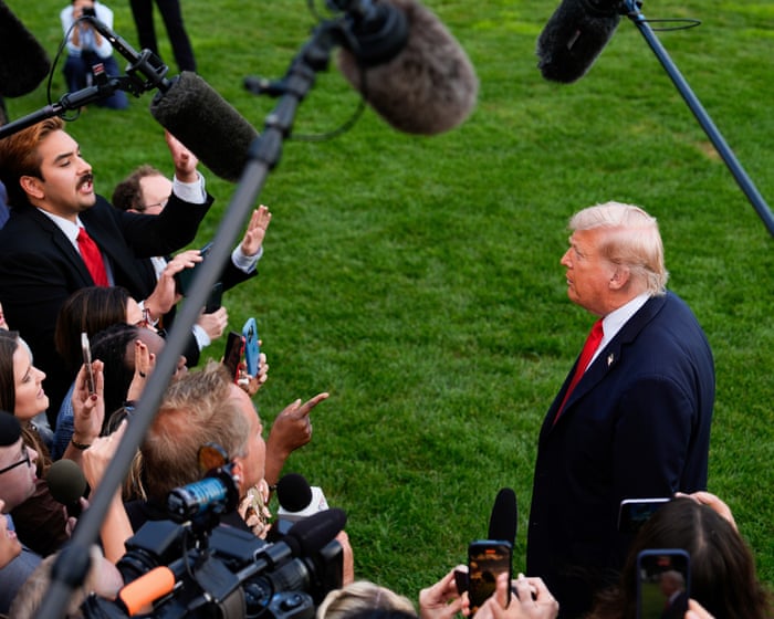 Trump is pioneering the role of commentator-in-chief when issues grow thorny — image supplied by The Guardian US's feed