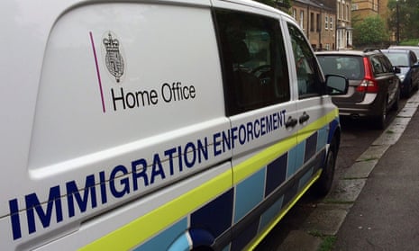 A British government Home Office van parked in west London, Britain in 2016