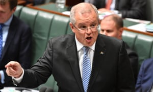 Treasurer Scott Morrison during question time at parliament house in Canberra, 13 September 2017.