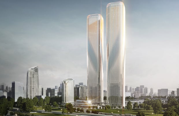 hoekpunt Verlenen Allergisch China's twin towers? Hangzhou skyscrapers look strangely familiar | Cities  | The Guardian