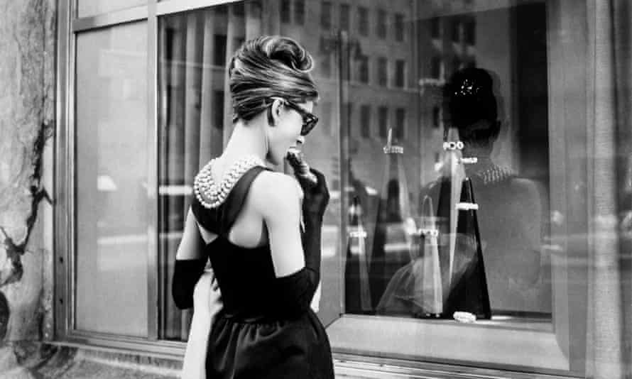 Still of a famous scene from Breakfast at Tiffany’s starring Audrey Hepburn