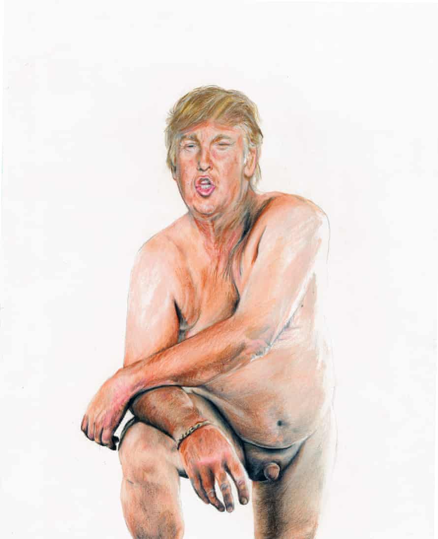 Painting of naked Donald Trump by Illma Gore