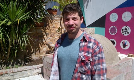 British volunteer Nick Millet who has helped found a refugee school on Chios.