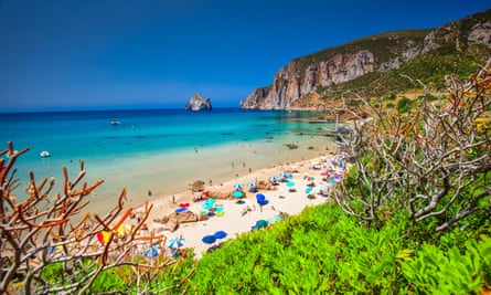 Spiaggia di Masua beach on Sardinia’s Costa Verde.