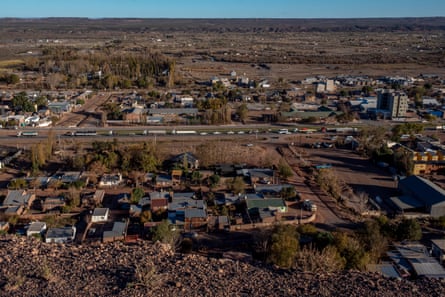 An aerial view of a town in Argentina