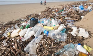 Plastic pollution at Pembrey Sands, Wales