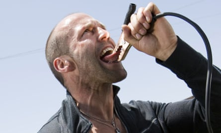 Jason Statham in Crank.