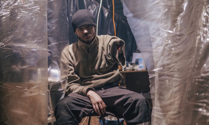A photo by Dmytro ‘Orest’ Kozatskyi of an injured Azov Special Forces Regiment’s serviceman inside the Azovstal steel plant in Mariupol, Ukraine, 10 May.