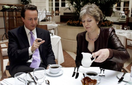 Theresa May gave her backing to leadership contender David Cameron in 2005.