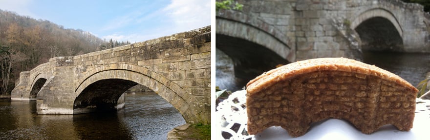 The old Pooley Bridge … and its ginger biscuit tribute.