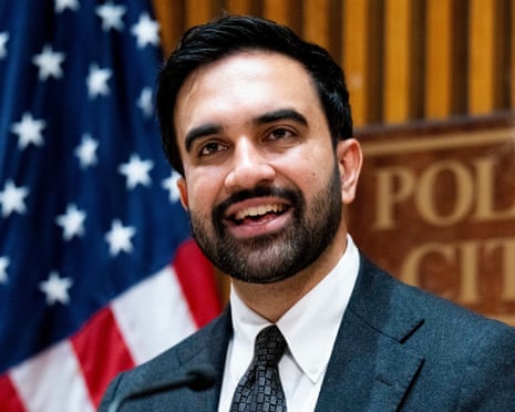 New York City mayor Zohran Mamdani speaks at a press conference at police headquarters on 1 July.