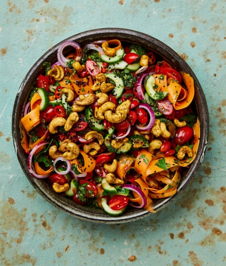 Yotam Ottolenghi’s cucumber crunch salad with curried cashew.
