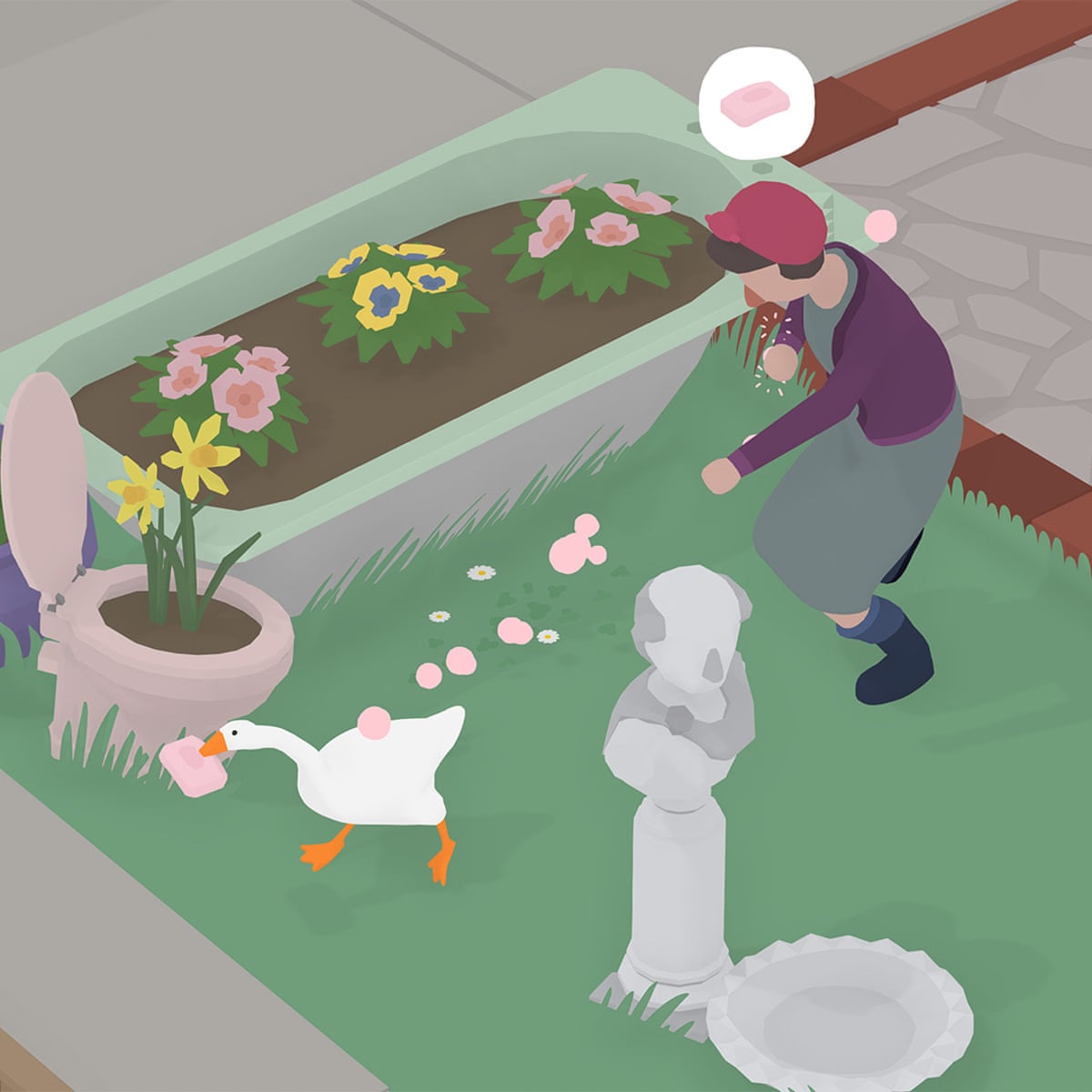 Yummy achievement in Untitled Goose Game
