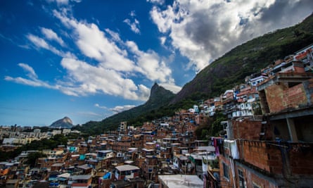 The Santa Marta favela in the Botafogo area of Rio de Janeiro.