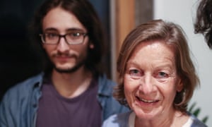 Syrian refugee Jawad Shalghin (left) is living with 63-year-old Angelika Bauer (right) in Hamburg. Sara Nathan says there are also plenty of older people in the UK helping refugees.