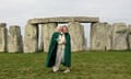 Sarah Packwood and Brett Clibbery at the handfasting ceremony at Stonehenge in 2017 that followed their marriage