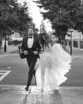 Nicola and her husband on their wedding day.
