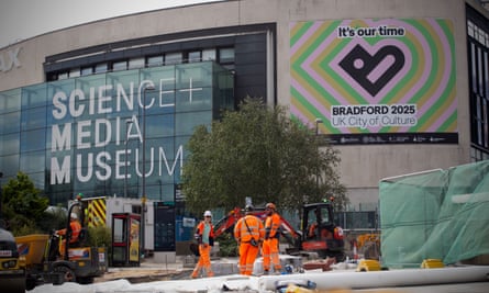 Roadworks and building in Bradford city centre
