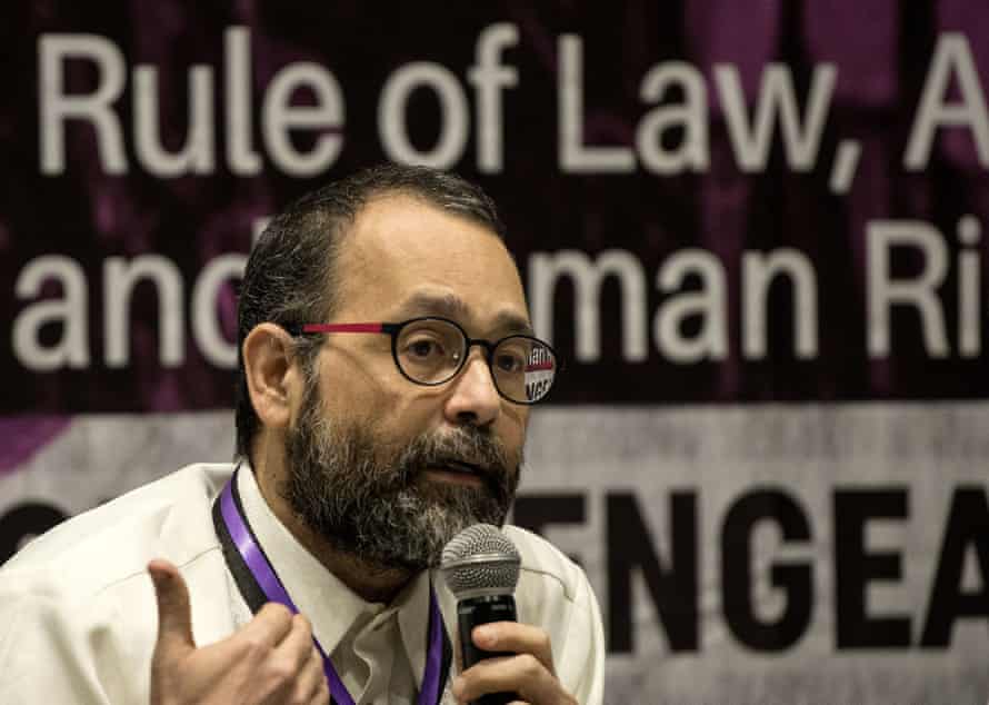 Chito Gascón at a human rights summit in Manila in 2017