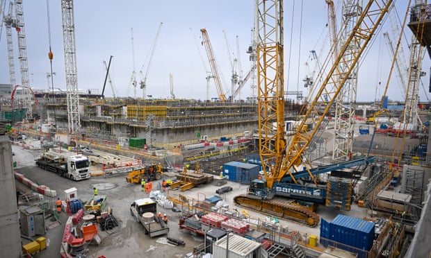 Construction work at Hinkley Point C in Bridgwater, Somerset