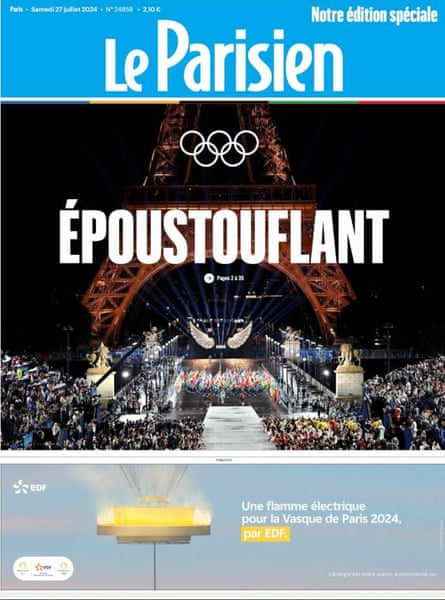 ‘Breathtaking’ … declared Le Parisien.