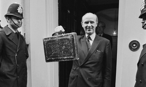 Chancellor Anthony Barber outside 11 Downing Street in 1971