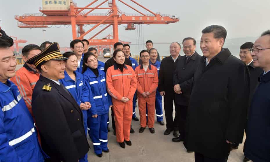 Chinese president Xi Jinping (second right)